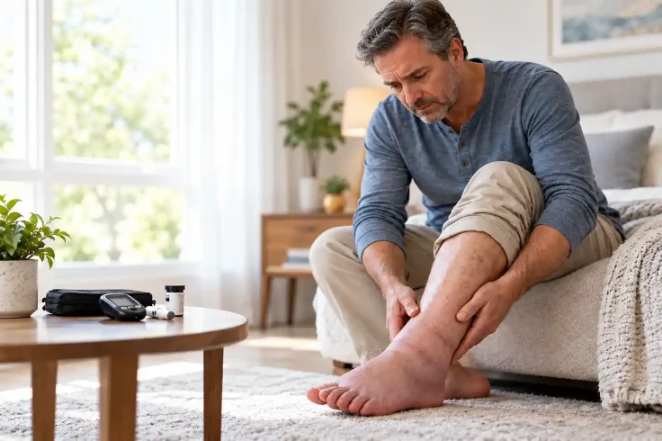 Symptoms, causes & what to do, diabetes swollen feet