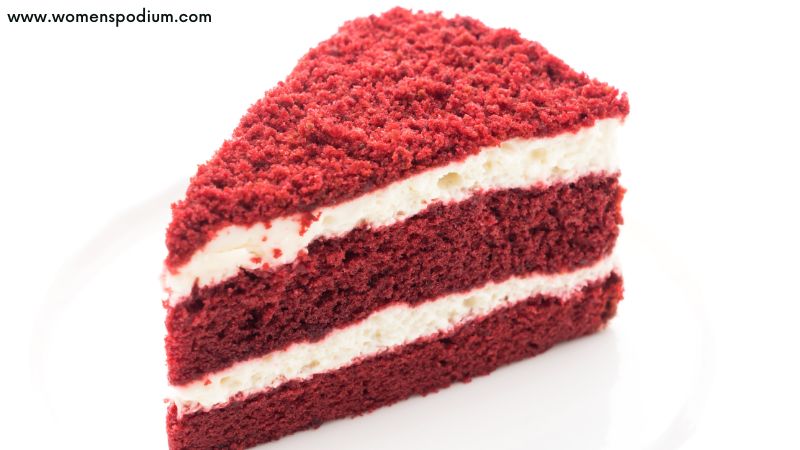 red velvet heart shaped cake