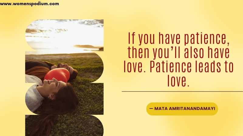 If you have patience