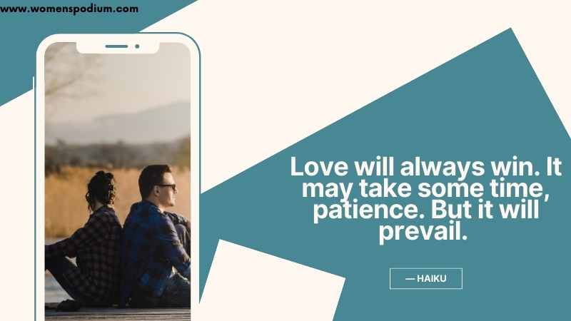 Love will always win - Quotes on love and patience
