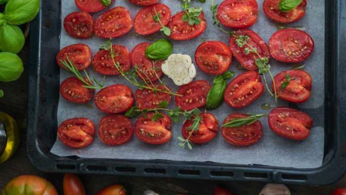 roasted tomatoes and garlic