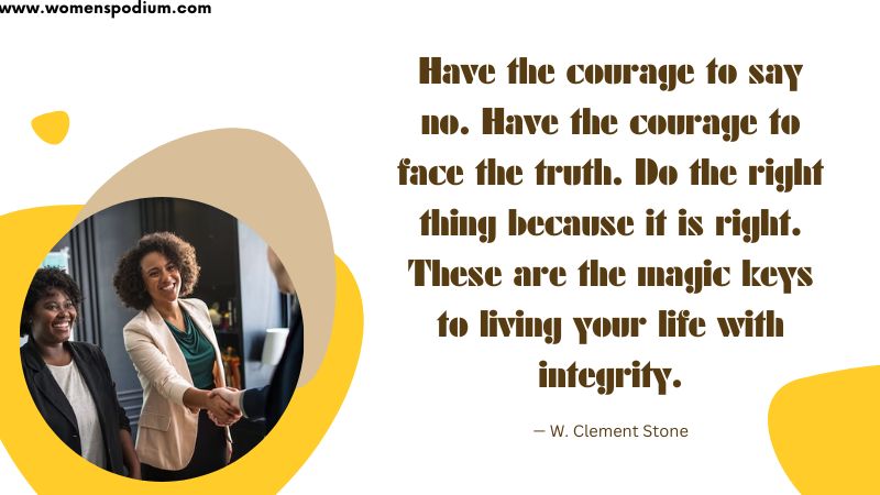 have the courage to say no - quotes on integrity