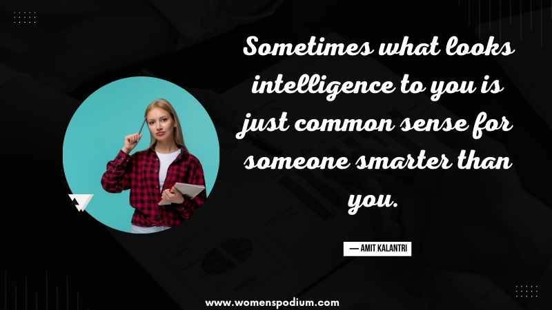 intelligence is common sense