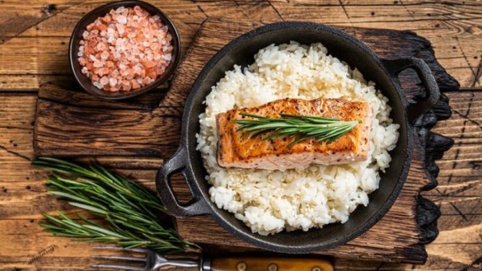 rice recipe with salmon