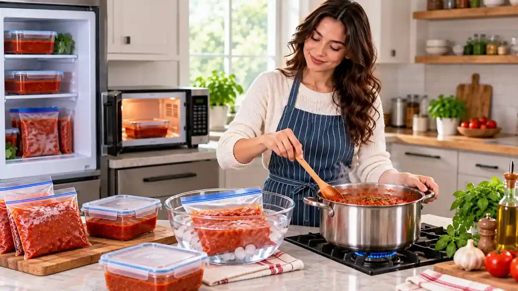How to thaw and reheat frozen sauce