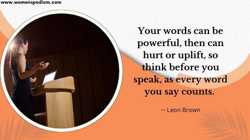 power of your words