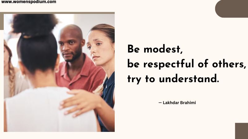 Be modest