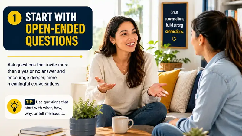 Ask open-ended questions to keep the conversation going
