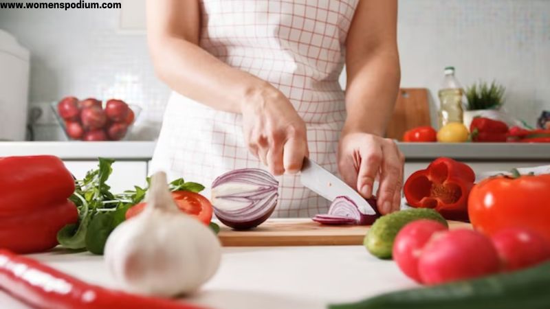 Cut An Onion Near A Window