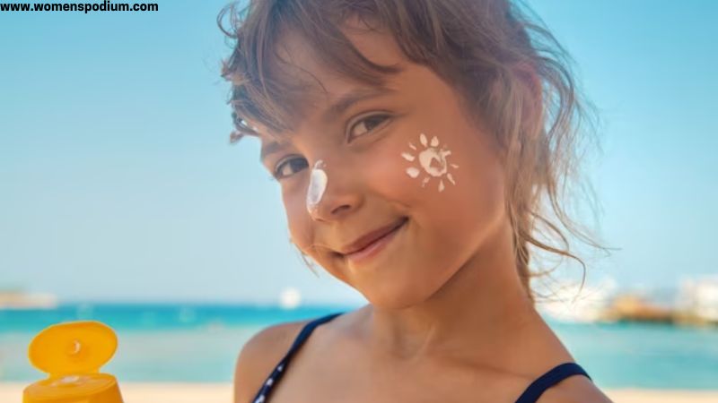 teen Applying Sunscreen