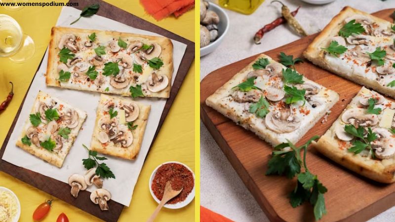 Bread With Mushroom Pizza Topping