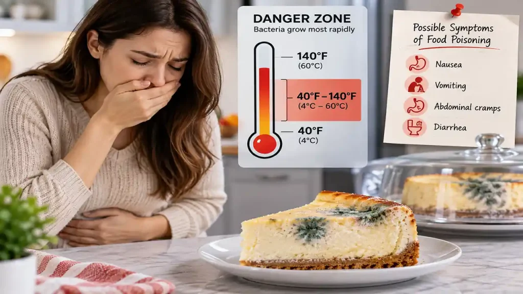 Avoid eating spoiled cheesecake