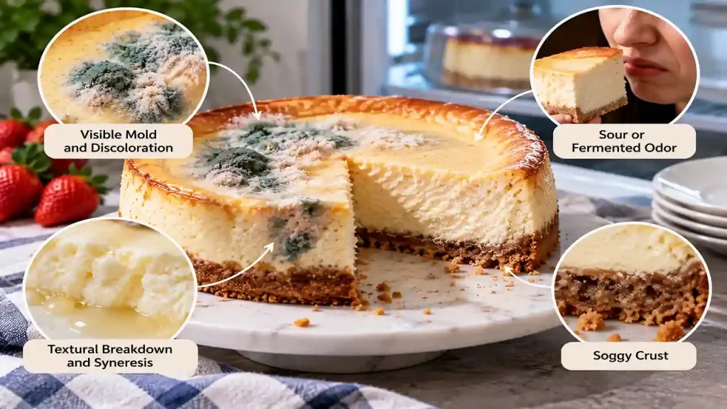 Cheesecake has gone bad