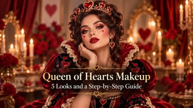 Queen of hearts makeup: 5 looks and a step-by-step guide