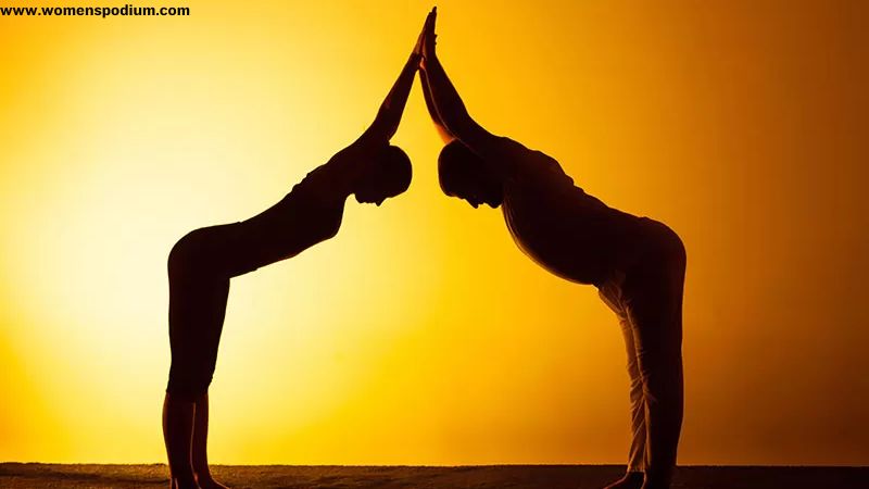 Temple partner yoga poses