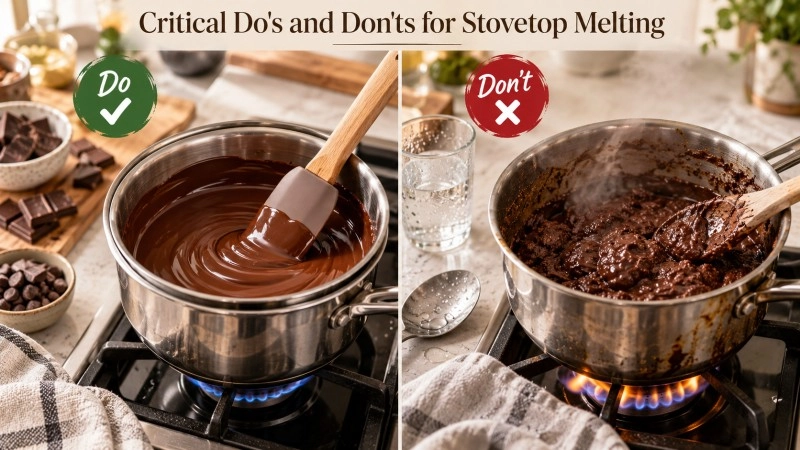 Do's and don'ts for Stovetop Melting