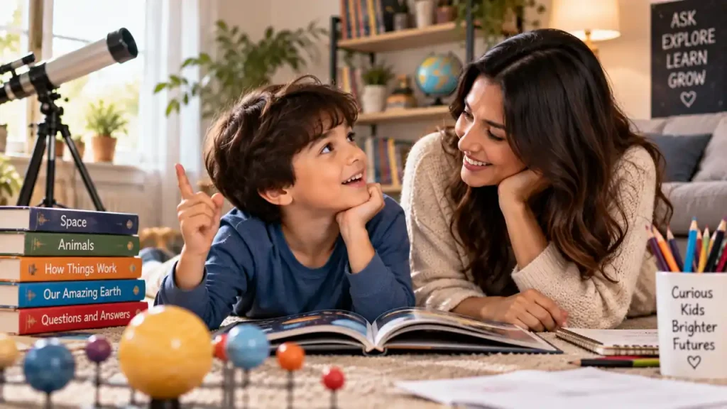 Parent encouraging a child's questions and curiosity
