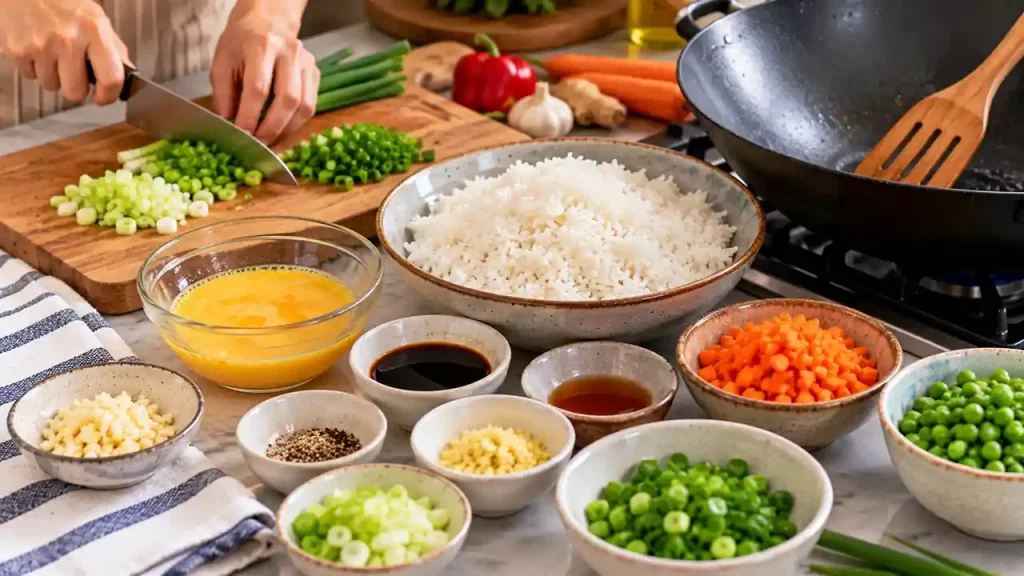 Get everything ready before heating the pan