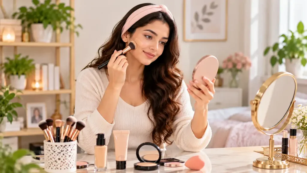 Choose foundation, skin tint or no base
