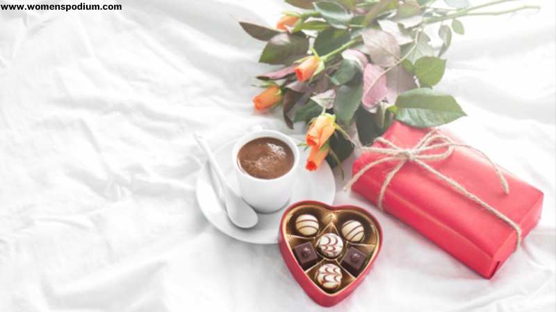 Bouquet and chocolates