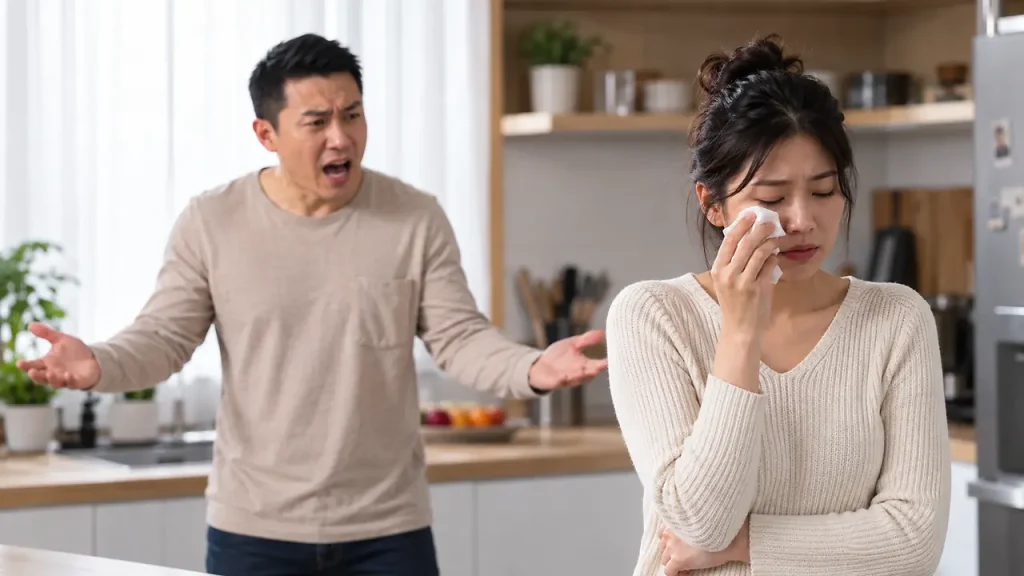 Partner shifting blame during an argument