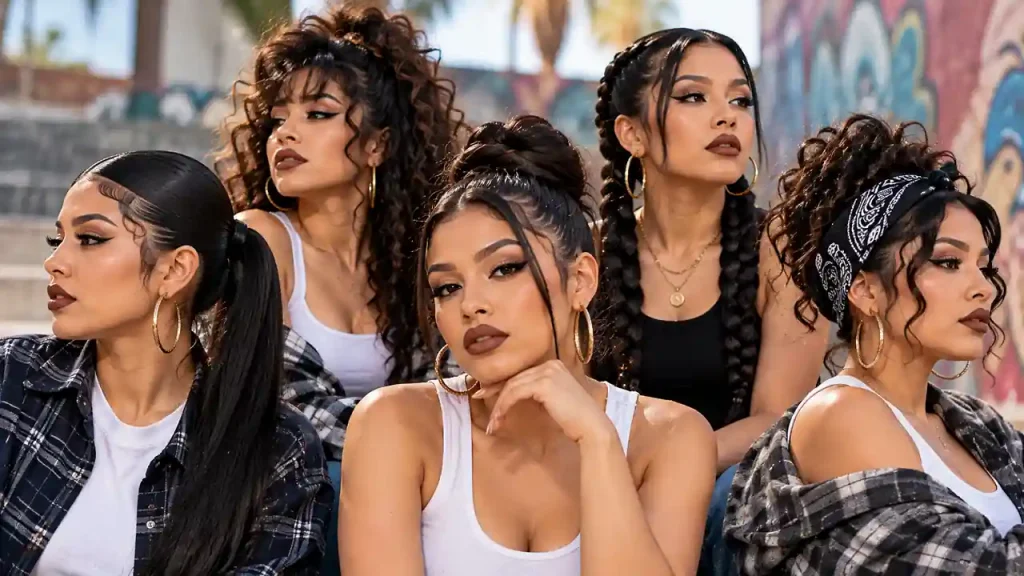 Cholos in the 90s, chola hairstyles