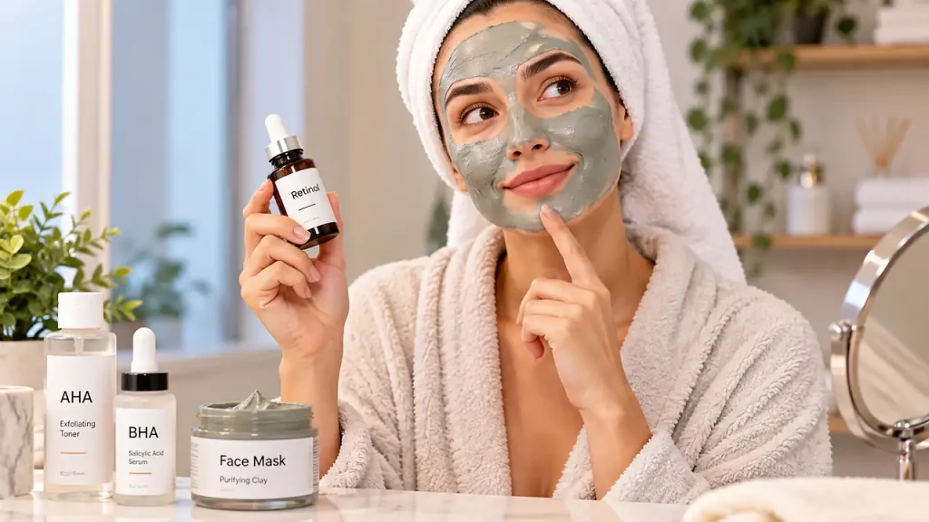 Can you use a face mask with retinol aha bha