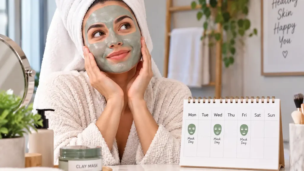Using a face mask three times per week