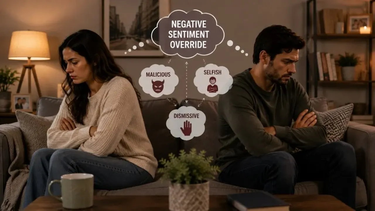 Negative sentiment override in a dying relationship