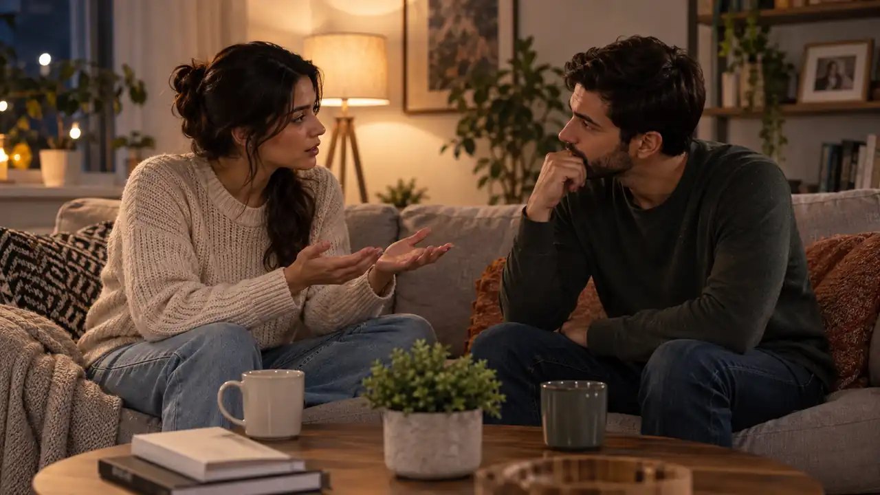 Partners having a calm and honest conversation